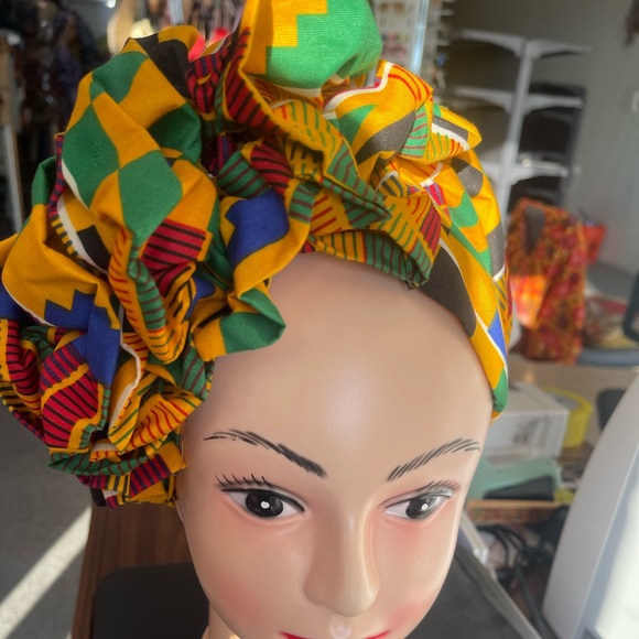 African clothing for women Ankara kente print full length maxi Danshiki dress - Picture 6 of 6